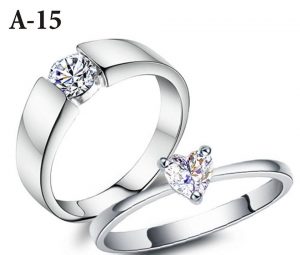 Cincin Kawin Muslim Palladium dan Emas Putih A15