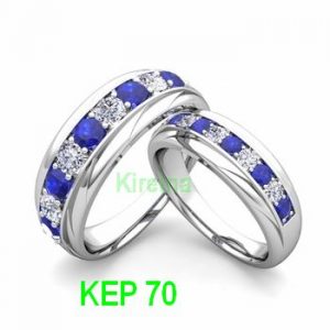 Cincin Tunangan KEP70 Batu biru
