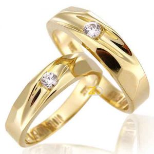 Cincin tunangan perak lapis emas